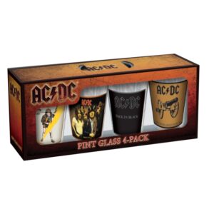AC /DC - Classic Covers 16 Oz 4 Pack Pint Glasses