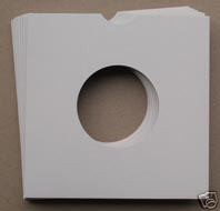 100 x 7" WHITE CARD HIGHEST QUALITY RECORD SLEEVES