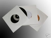 100 x 7" WHITE PAPER RECORD SLEEVES