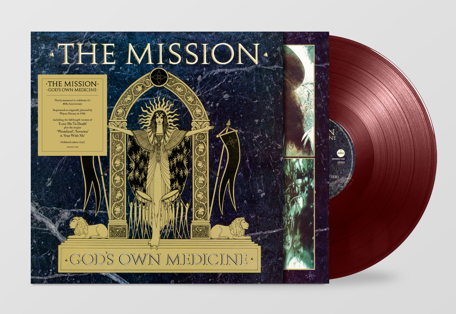 The Mission - 'God's Own Medicine' . LP Oxblood Vinyl